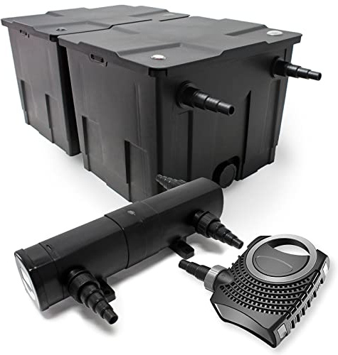 Kit de filtración de estanque Bio Filtro 60000l clarificador UVC 18 W 80 W bomba bajo consumo tipo