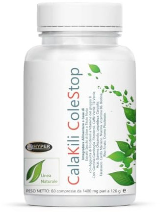 Hyper Brucia Grassi e Depurativo Fegato Calakili Azione Dimagrante Veloce Fegato Disintossicante Forte Garcinia Cardo Mariano Tarassaco Caffè Verde Acai - Fat Burner 60 Compresse. Prodotto in Italia