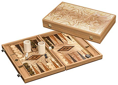 Philos 1820 - Backgammon Marmana - Familien Standardspiel, groß