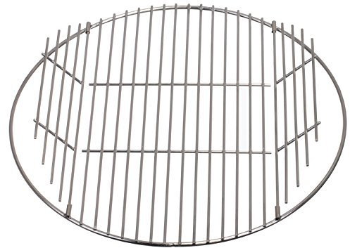 Brandsseller Parrilla Redonda oscilante de Acero Inoxidable|Plegable | Barbacoa| Libre de Nickel | para Parrilla de Bolas | Diámetro de Ø 57 cm