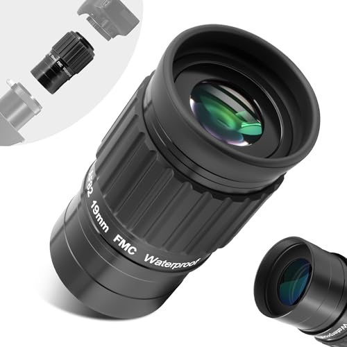Astromania Telescope Eyepiece, 2 Inches Ultra Wide Angle Eyepiece for Planetary and Deep Space, 82 Degree 19mm UWA Eyepiece Waterproof & Fogproof Telescope Accessories for Astronomical Observation