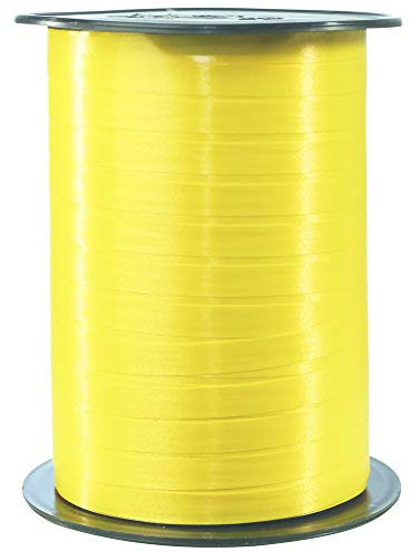 Clairefontaine 601715C Spule Geschenkband glatt (500 m x 7 mm, ideal für Bastelprojekte und Geschenke) 1 Stück zitronengelb