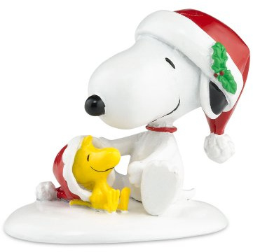 Department 56 Peanuts Village Happy Holiday's Snoopy and Woodstock Accessory Figurine