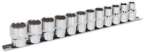 Sealey Ak2684 Socket Set 12Pc 1/2Sq Drive 12Pt Walldrive Metric