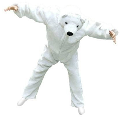 Seruna Eisbär-Kostüm, F24 L-XL, für Erwachsen-e Männer Frau-en, Eis-Bären Polar-bär Kostüm-e Fasching Karneval Fasnacht Faschingskostüm-e Karnevalskostüm-e