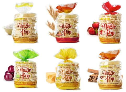 Kim's Magic Pop, Small Combo Pack A, 6 Packs: Freshly Popped Grain Snack with a Wholesome Blend of Wheat, Brown Rice & Corn Made for Today¡¯s Health-Conscious consumers