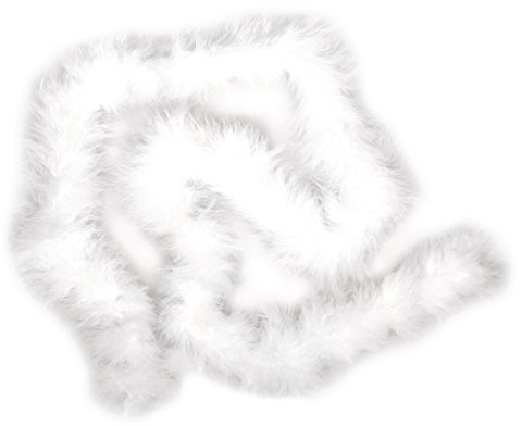 RAYHER HOBBY White Feather Boa for Crafting, DIY Costumes and Seasonal Decorations, Decorative Feather Boa with a Length of 1m and a Diameter of 4.5cm, 8510202