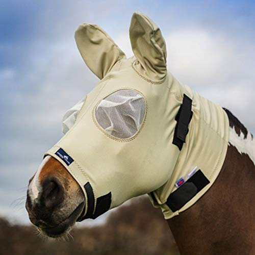 Fly Mask for Horse and Pony | Reliable Sweet Itch, UV Rays, Fly and Insect Protection | Premium Quality by Snuggy Hoods | Pull-On Version | 3 Colors, 8 Sizes
