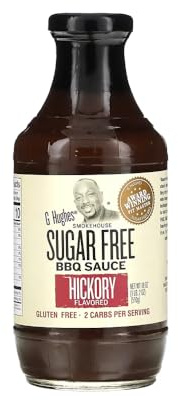G Hughes Smokehouse Sugar Free BBQ Sauce, Hickory, 18 Ounce