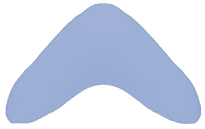 Dukal | Bumerangkissen/Lesekissen + Bezug aus hochwertigem DOPPEL-Jersey (100% Baumwolle) | Farbe: blau