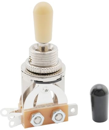 Musiclily Métrica Interruptor Selector de Pastillas 3 Posiciones Toggle Switch para Guitarra Eléctrica Epiphone Les Paul LP, Boton Crema