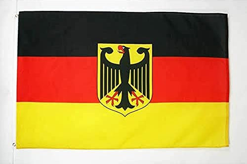 AZ FLAG - Drapeau Allemagne avec Aigle - 150x90 cm - Polyester léger - Drapeau Allemand Avec Oeillets Métalliques Intégrés - 80g
