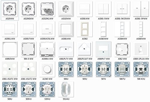 Jung Serie AS500 alpinweiß, Serienschalter 505U
