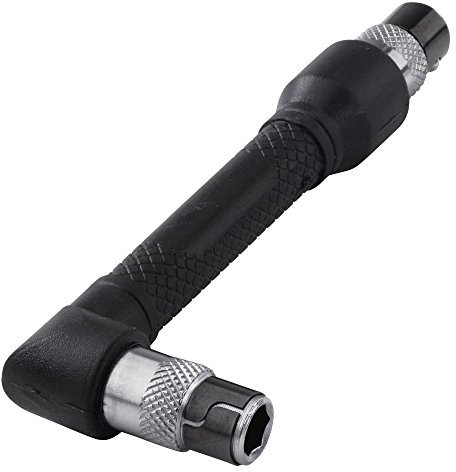 wolfcraft 1573000 - Tournevis à Main d'Angle avec Porte-embouts - Longueur 109 mm - Coté 25 mm