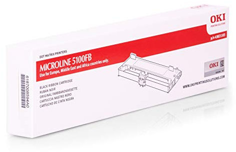 Original OKI 43821103/5100, für Microline 5100 FB eco Premium Nylonband, Schwarz