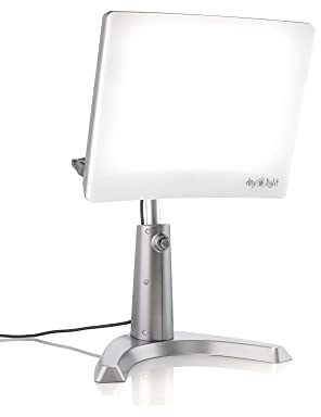 Carex Day-Light Classic Plus Sunlight Therapy Lamp - 10000 LUX Therapy Lamp at 12 Inches, LED Bright White Light with Adjustable Height and Brightness Levels for Mood, White