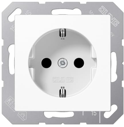 Jung ABA 1520 WW Schuko Steckdose 16 A 250 V Serie AS 500 antibakteriell alpinweiß 250 V