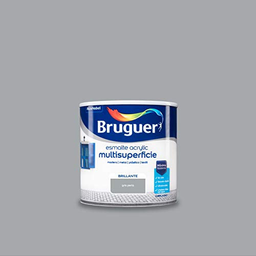 Bruguer Acrylic Multisuperficie Esmalte al agua Brillante Gris Perla 250 ml