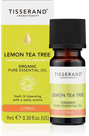 Tisserand Aromatherapy - Organic Lemon Tea Tree Essential Oil, Massage & Bath Oil - 100% Pure And Natural - 9 ml