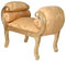 Barocksofa Versailles Liege Kanapee Gold Sofa Barock Sitzbank Antik Polsterbank 96cm Holz cat591a06 Palazzo Exklusiv