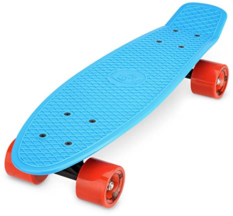 Xootz Cruiser skateboard, lämplig för barn, i retrodesign, av plast, klar att användas