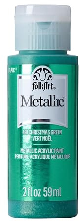 FolkArt Metallic Acrylic Paint in Assorted Colors (2 oz), 6102, 2 Ounce Green Christmas