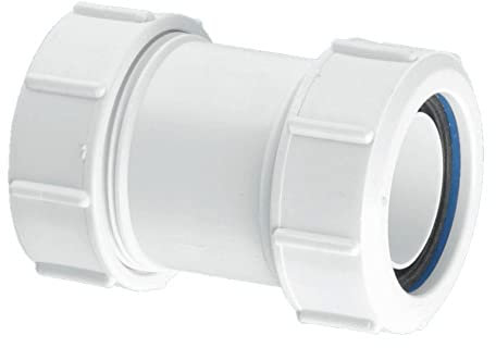 McAlpine T28M 11/2 inch Multifit Straight Connector, White