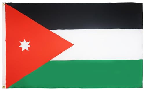 BANDIERA GIORDANIA 90x60cm - BANDIERA GIORDANA 60 x 90 cm - AZ FLAG