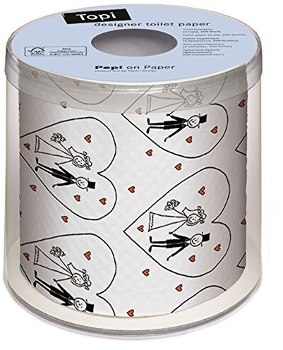 Unbekannt bedrucktes Toilettenpapier Hochzeit Box 10cm