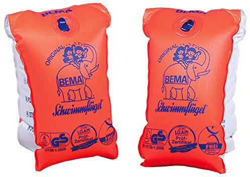 Happy People BEMA® Original Schwimmflügel, orange, Größe 00, bis 11 kg, 0-1 Jahr (2 Packungen)