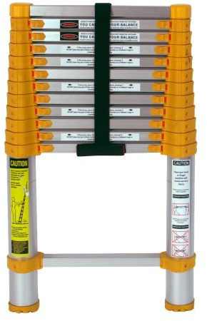 Xtend & Climb 770P telescoping-ladders, 12.5 ft, Yellow/Gray