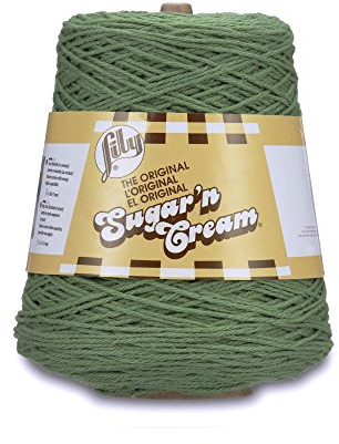 Lily Sugar'n Cream Cotton Cone Yarn, 14 oz, Sage, 1 Cone