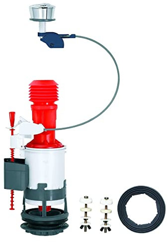 Wirquin Jollyflush Dual 2 inch 50mm Flush Valve & Chrome Push Button 14010401, Multi-Colour