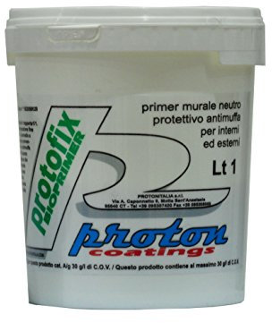 PROTOFIX BIOPRIMER - Primer murale neutro detergente antimuffa per interni ed esterni - Primer battericida (20 lt)