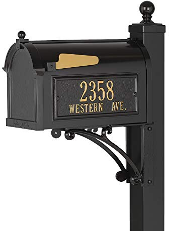 Whitehall Products 16536 Deluxe Mailbox Package, Black