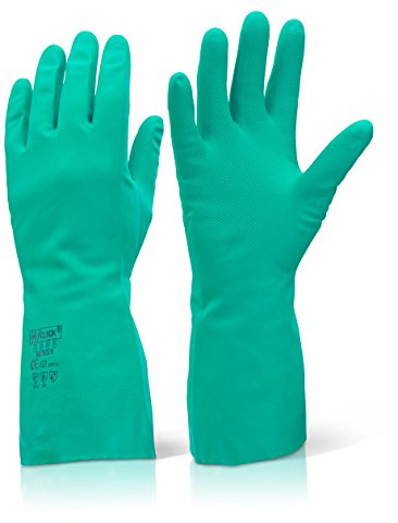 Nitrilgarnitur, gefüttert, Größe M, Grün