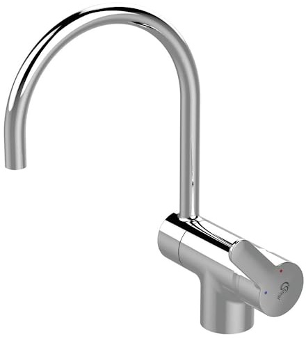 Ideal Standard B0673AA Connect Blue Armatur für Spüle, Auslauf in Rohrform, gebogen, chrom