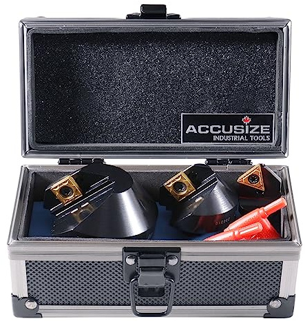 Accusize Industrial Tools 1/4'', 1/2'' and 1-1/4'' 90 Degree Indexable Carbide Countersinks, 0046-0990