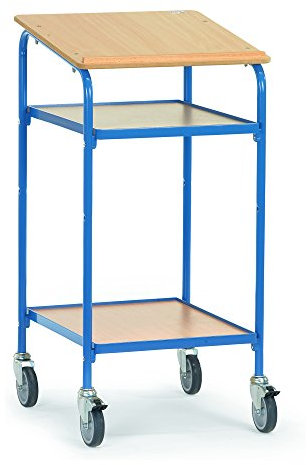 Fetra Transportgeräte bbma834 Gestell Arbeit mit Ablagefläche, ohne Rollen, 125 mm Durchmesser, 615 mm Länge x 610 mm Breite x 1195 mm Höhe