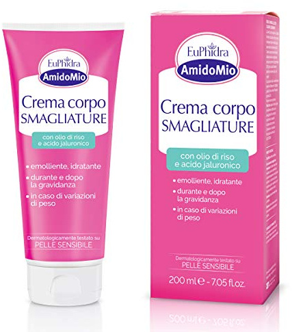Amido Mio Crema Corpo Smagliature Olio Di Riso E Acido Jaluronico - Durante E Dopo La Gravidanza, 200 Millilitro