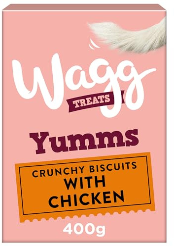 Wagg Yumms Dog Biscuits with Chicken, 400 g, Pack of 5