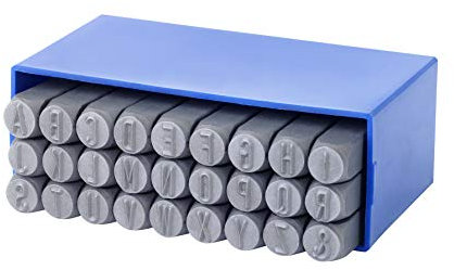 GRAVUREM-SR Standard-rund Schlagbuchstaben, Schlagstempel, Prägestempel, Einschlagbuchstaben - Buchstaben A-Z,& / 8mm