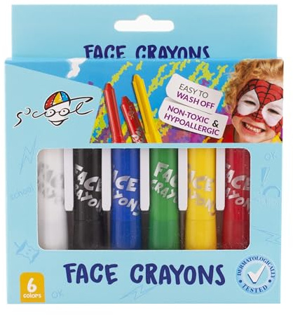 SCHOOL EDUCATION CREATIVE SO COOL S'COOL Schminkstifte Kinderschminkstifte, ungiftig waschbar 6 Farben