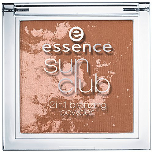 Essence Sun Club 2in1 bronzing powder Nr. 10 sunshine Inhalt: 10g Bronzing Puder und Highlighter für einen sommerlichen Teint und Gesichtskonturen zu betonen. Highlighter + Bronzer Powder