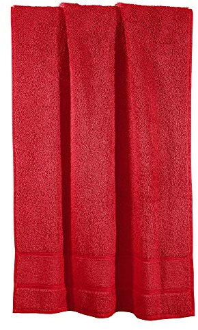 Erwin Müller Liegetuch Karlsruhe 100% Baumwolle rot Größe 80x200 cm - extrem saugstark, leicht, flauschig weich, hautschmeichelnd (weitere Farben)