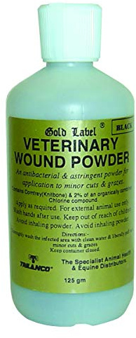 Guldetikett unisex GLD0938 veterinärsårpulver, svart, 125 g