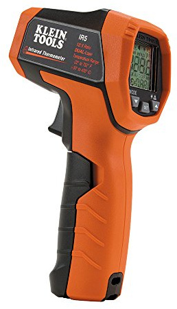 Klein Tools IR5 | Thermomètre infrarouge double laser 12:1 | Mesure température de -30 à 400 °C