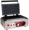 Beeketal 'BBW-3' Gastro Profi Waffeleisen mit antihaftbeschichteten Backplatten (3 geteilt), Waffelautomat für belgische Waffeln mit Edelstahl Gehäuse, 50-300 °C stufenlos