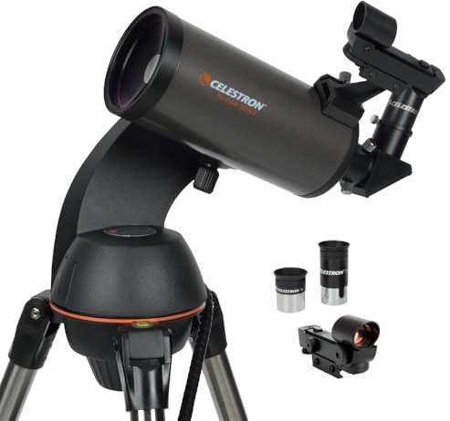Celestron NexStar 90SLT-Mak Portable Computerised Maksutov-Cassegrain Telescope with Quick-Release Fork-arm Mount, Accessory Tray and 'Starry Night' Special Edition Software, Grey
