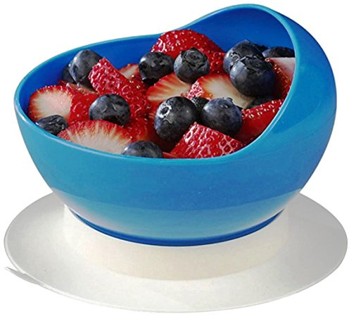 SP Ableware 745340000 Maddak Ableware Scooper Bowl with Suction Cup Base, Blue